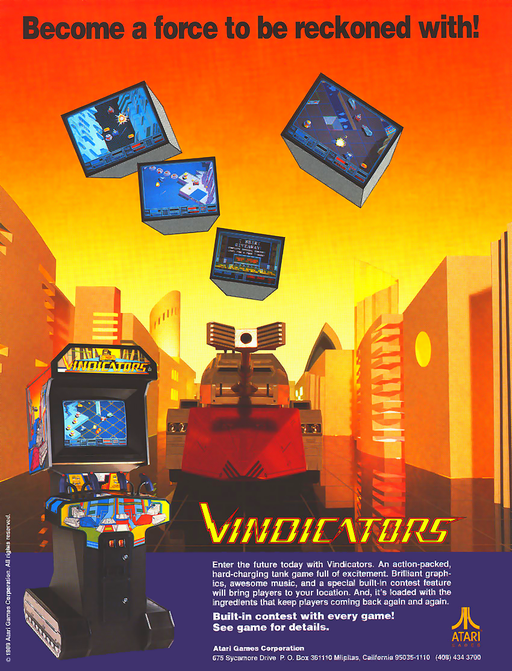 Vindicators (Europe, rev 5) Arcade Game Cover